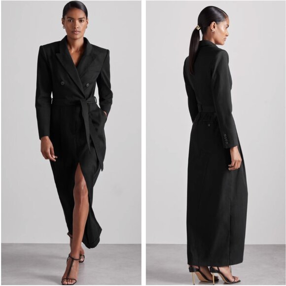 Reiss Dresses & Skirts - REISS Ophelia Atelier Cotton-Blend Tailored Maxi Dress UK10/US6 Black
